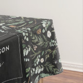 黒い植物性エレガントモダン家族のギフトデコル テーブルクロス (インサイチュ)
