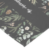 黒い植物性エレガントモダン家族のギフトデコル ミディアムテーブルランナー (コーナー)