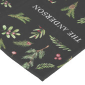 黒い植物性エレガントモダン家族のギフトデコル ミディアムテーブルランナー (コーナー)