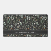 黒い植物性エレガントモダン家族の贈り物 デスクマット (正面)