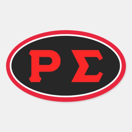 黒い楕円形のシール 楕円形シール (正面)