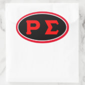 黒い楕円形のシール 楕円形シール (バッグ)