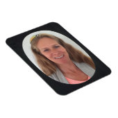 黒い楕円形のフォトフレーム マグネット (右側)