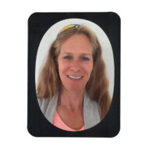 黒い楕円形のフォトフレーム