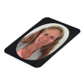 黒い楕円形のフォトフレーム マグネット (左側)