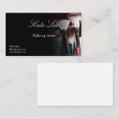 黒い構造のブラシのcosmetologyの名刺 名刺 (正面/裏面)