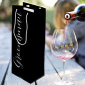 黒い様式化されたス結婚クリプトのgroomsman ワインギフトバッグ