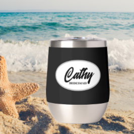 黒い様式化された名結婚前の花嫁