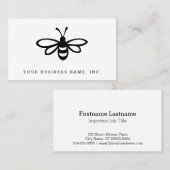 黒い様式化された蜂のイラストレーション 名刺 (正面/裏面)