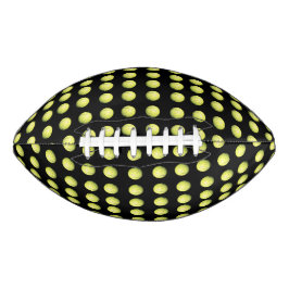 黒い模様の黄色いゴルフボール アメリカンフットボール