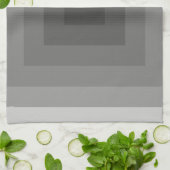 黒い正方形の幾何学的 キッチンタオル (折り畳み)