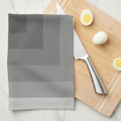 黒い正方形の幾何学的 キッチンタオル (四つ折り)