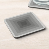 黒い正方形の幾何学的 コースター (左側)