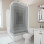 黒い正方形の幾何学的 シャワーカーテン (インサイチュ)