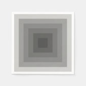 黒い正方形の幾何学的 スタンダードカクテルナプキン (正面)