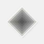 黒い正方形の幾何学的 スタンダードカクテルナプキン (角)