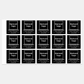 黒い正方形の粘着ラベルのビジネスブランド ラベル (シート)