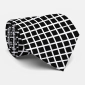黒い正方形パターン ネクタイ (ロール)