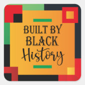 黒い歴史で作られた – 黒い歴史の月 スクエアシール (正面)