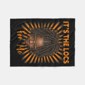 黒い歴史の月がメラニン化した場所だ フリースブランケット (正面(横))