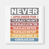 黒い歴史の月に謝らないクール マグネット (正面)