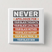 黒い歴史の月に謝らないクール 缶バッジ (正面)