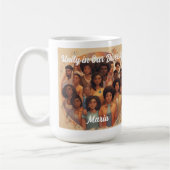 黒い歴史の月の多様性の統一 コーヒーマグカップ (左)