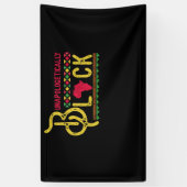 黒い歴史の月の謝罪なしに黒いアフリカ 横断幕 (縦)