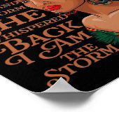 黒い歴史の月アフリカの女性Afro彼らはささやく ポスター (角)