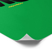 黒い歴史の月アフリカリボン色のポスター ポスター (角)