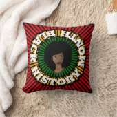 黒い歴史の月、太陽の光、黒い女性 クッション (ブランケット)