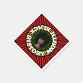 黒い歴史の月、太陽の光、黒い女性 スタンダードカクテルナプキン (角)