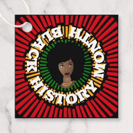 黒い歴史の月、太陽の光、黒い女性 フェイバータグ (正面)