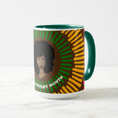 黒い歴史の月、太陽の光、黒い女性 マグカップ (正面右)