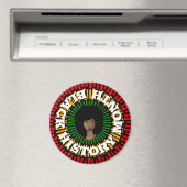 黒い歴史の月、太陽の光、黒い女性 マグネット (インサイチュ (食洗機))