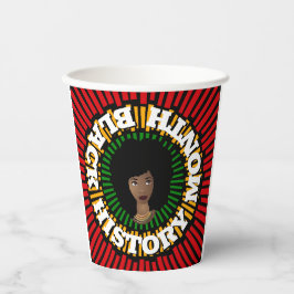 黒い歴史の月、太陽の光、黒い女性 紙コップ