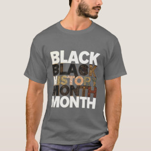 黒い歴史の月 – 色の統一 Tシャツ