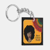 黒い歴史の月，黒い女性，太陽の光 キーホルダー (正面左)