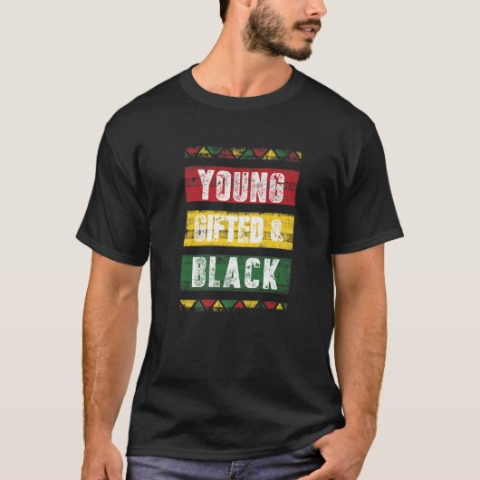 黒い歴史の月T若い才能アフリカ人女性A Tシャツ (正面)