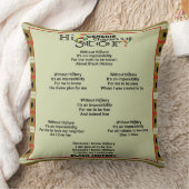 黒い歴史の詩の四角枕 クッション (ブランケット)