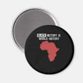 黒い歴史は世界史の月アフリカ マグネット (正面/裏面)