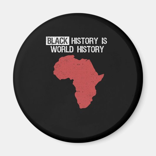 黒い歴史は世界史の月アフリカ マグネット (正面)