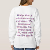 黒い歴史は人間の歴史である：祝の黒 スウェットシャツ (裏面)