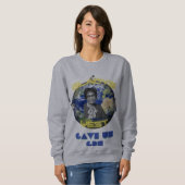 黒い歴史は人間の歴史である：祝の黒 スウェットシャツ (正面フル)