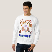 黒い歴史は人間の歴史である：祝の黒 スウェットシャツ (正面フル)