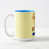 黒い歴史は人間の歴史である：祝の黒 ツートーンマグカップ (左)