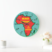 黒い歴史は誰にとっても ラージ壁時計 (ホーム)