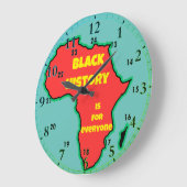 黒い歴史は誰にとっても ラージ壁時計 (傾斜)
