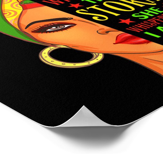 黒い歴史アフリカの女性アフロアフロアストーム ポスター (角)