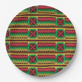 黒い歴史アフリカの民族色 ペーパープレート (正面)